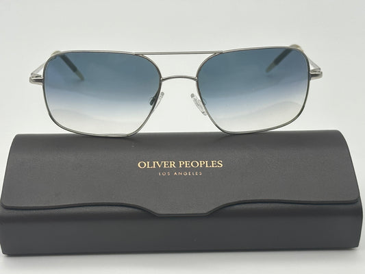 Oliver Peoples Victory 58 VFX SilverPhotochromic Blue Clear Gradient Preowned
