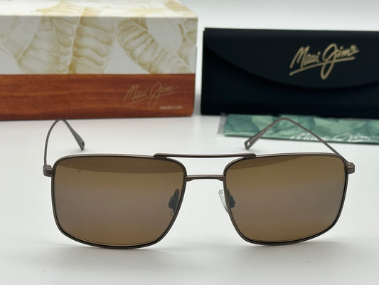 Maui Jim AEKO 55mm Aviator HCL Bronze Maui Pure Titanium NEW