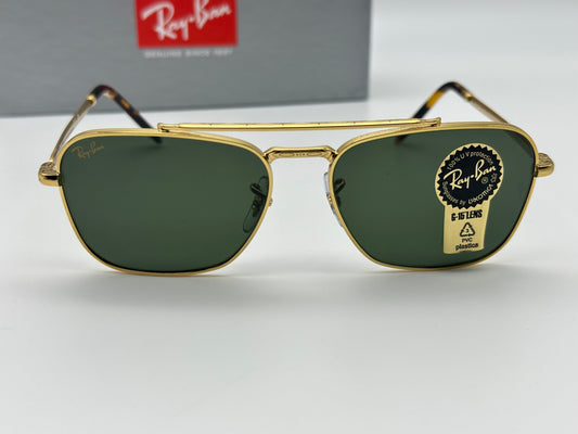 Ray-Ban New Caravan RB3636 55mm 9196/31 Gold G-15 Italy