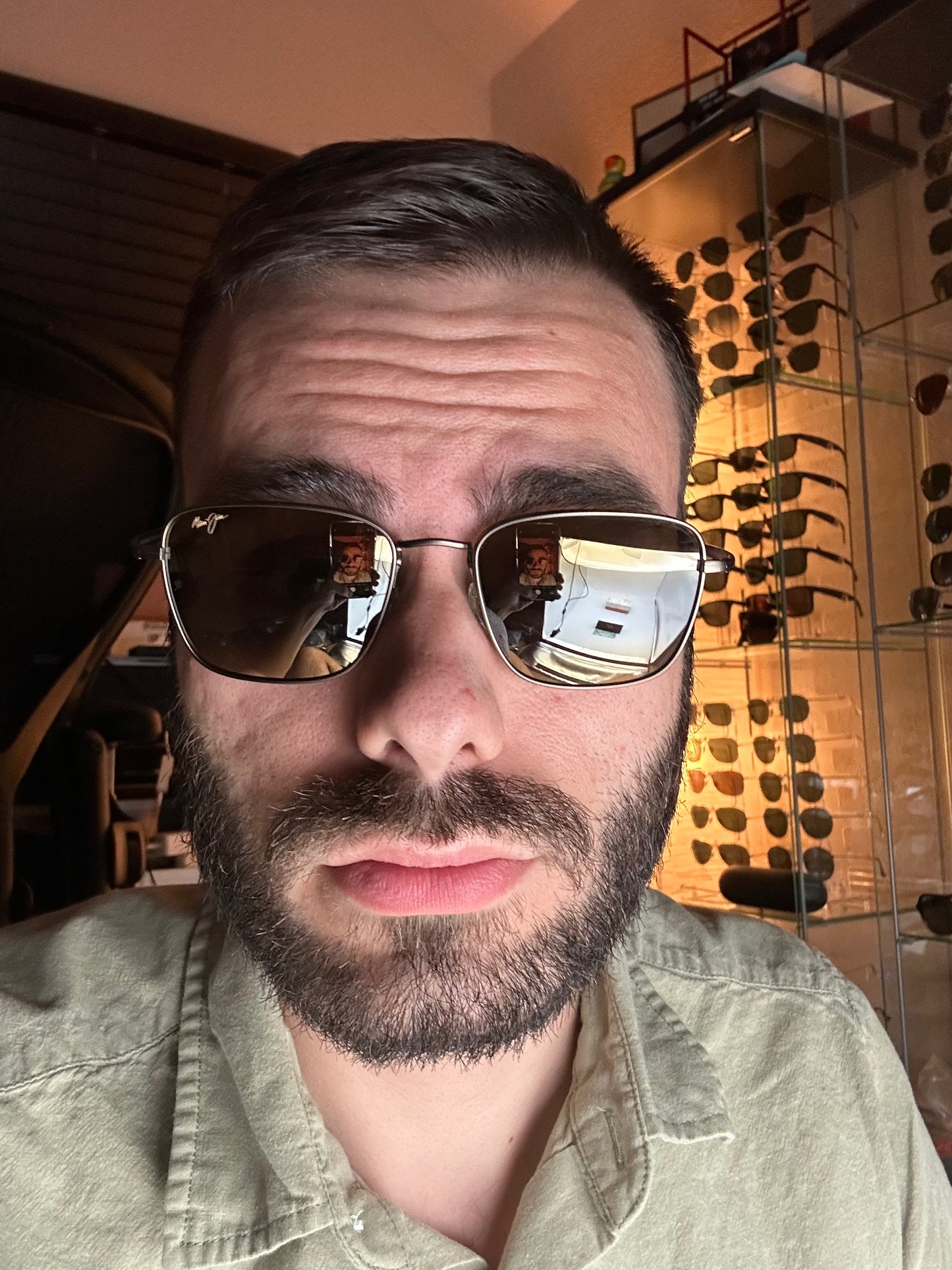 NEW Maui Jim SPINNAKER Brown Titanium POLARIZED HCL Bronze Lens Sunglass H545-20 NEW