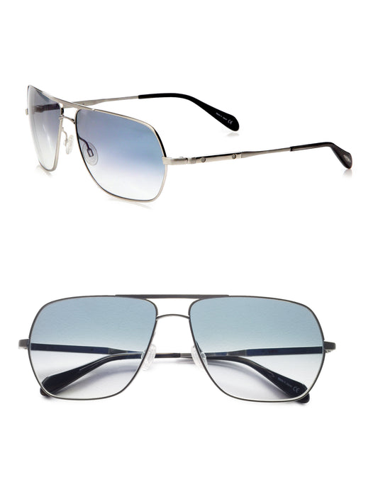Oliver Peoples Kelton 62mm OV 1112S Brushed Silver Chrome Saphire Photochromic Lens 5133 Q6 Japan Preowned
