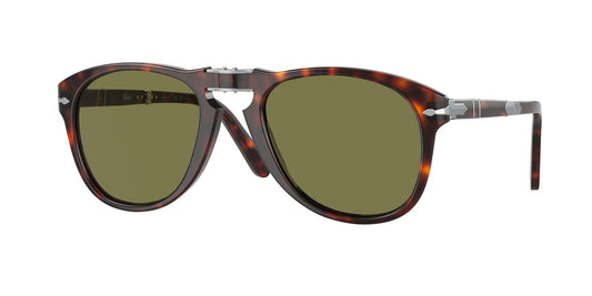 Persol 714 SM 24/P1 54MM Steve McQueen Folding Havana / polar green Lens NEW