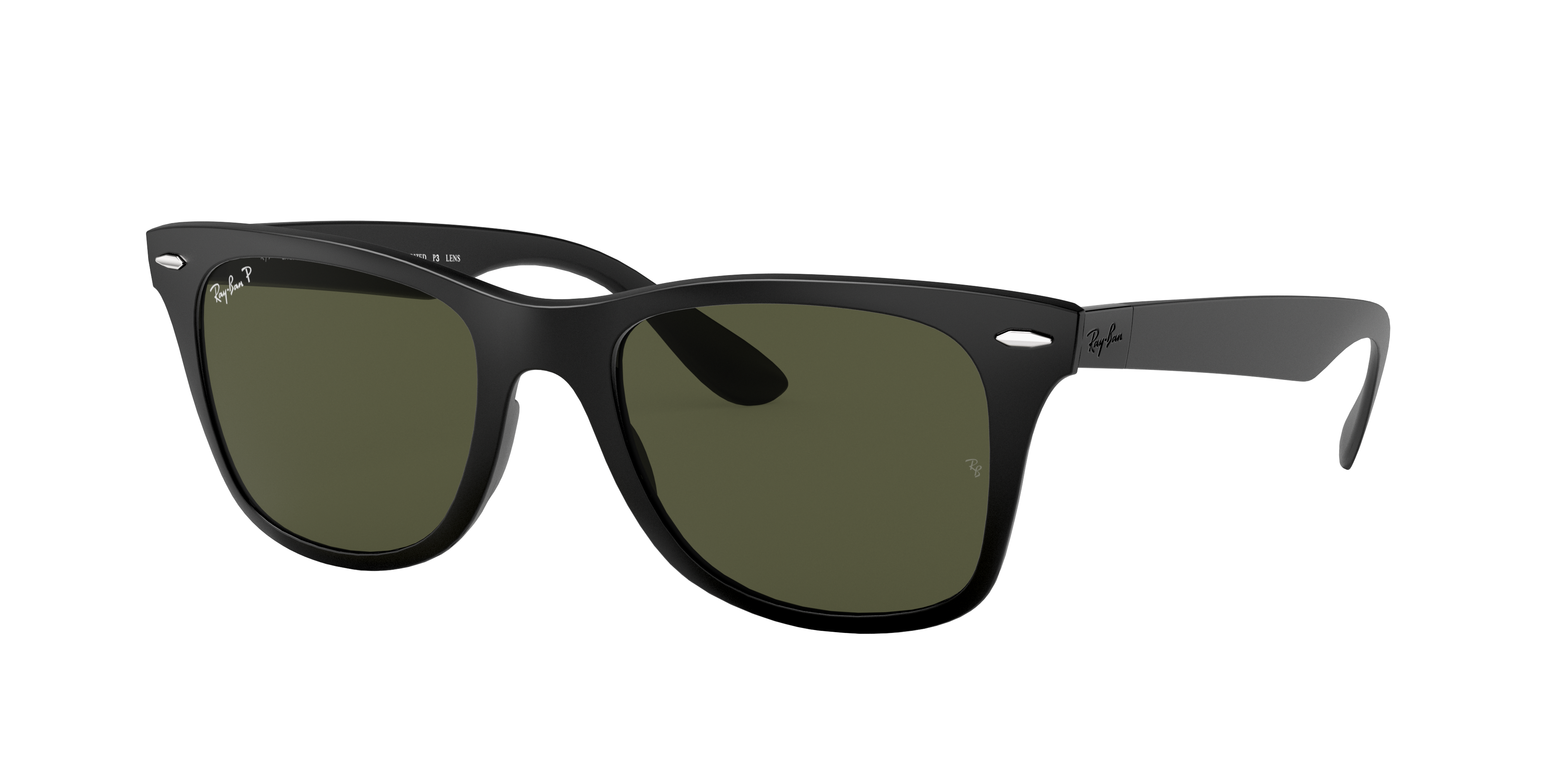 Ray Ban RB4195 Wayfarer Liteforce 52mm 601S9A Black Frame w Green Polarized Lens