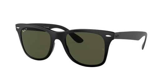 Ray Ban RB4195 Wayfarer Liteforce 52mm 601S9A Black Frame w/ Green Polarized Lens