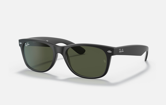 Ray-Ban New Wayfarer 55mm Matte Black / G 15 Lens RB 2132 622 Italy NEW