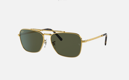 Ray-Ban New Caravan 58mm G-15 Gold RB3636 9196/31 Italy NEW