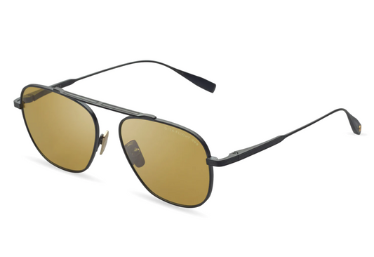 Dita FLIGHT .009 Black Iron Golden Amber DTS409-A-02 Single Bridge Aviator