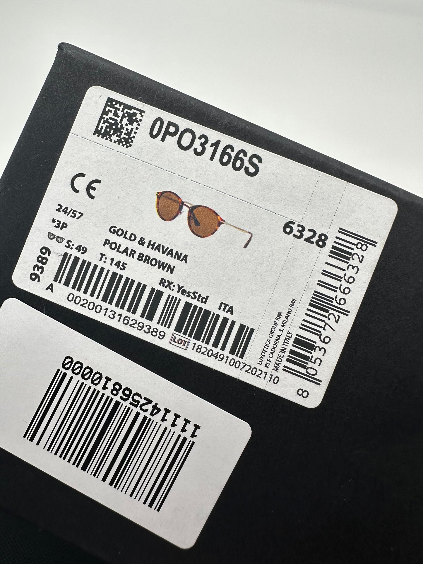 Persol PO 3166 49mm Calligrapher Edition Gold Havana Brown Polarized Lenses