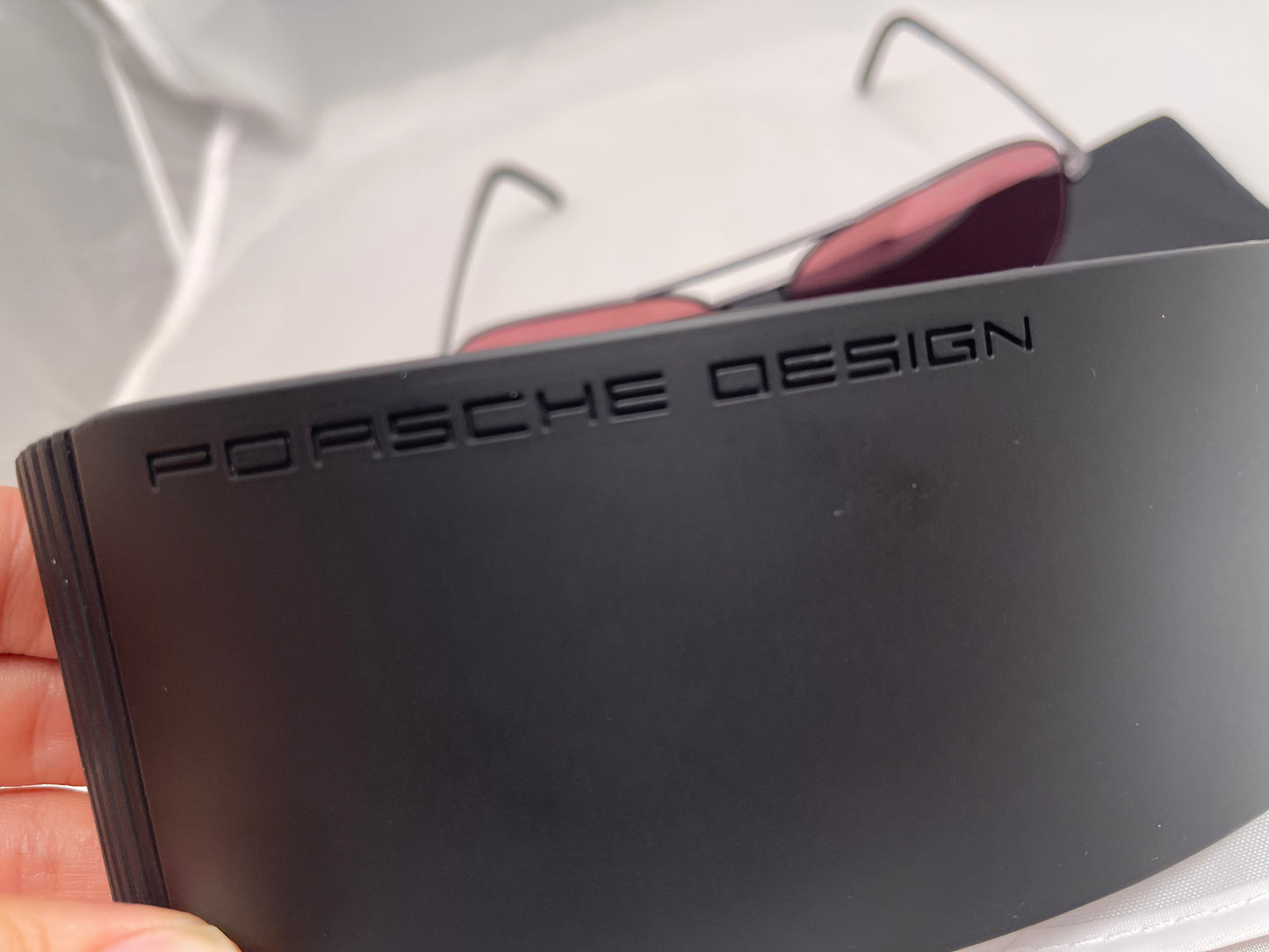 NIB Genuine Porsche Design Sunglasses - P 8508-J - Dark Gray/Jester Red, Aviator