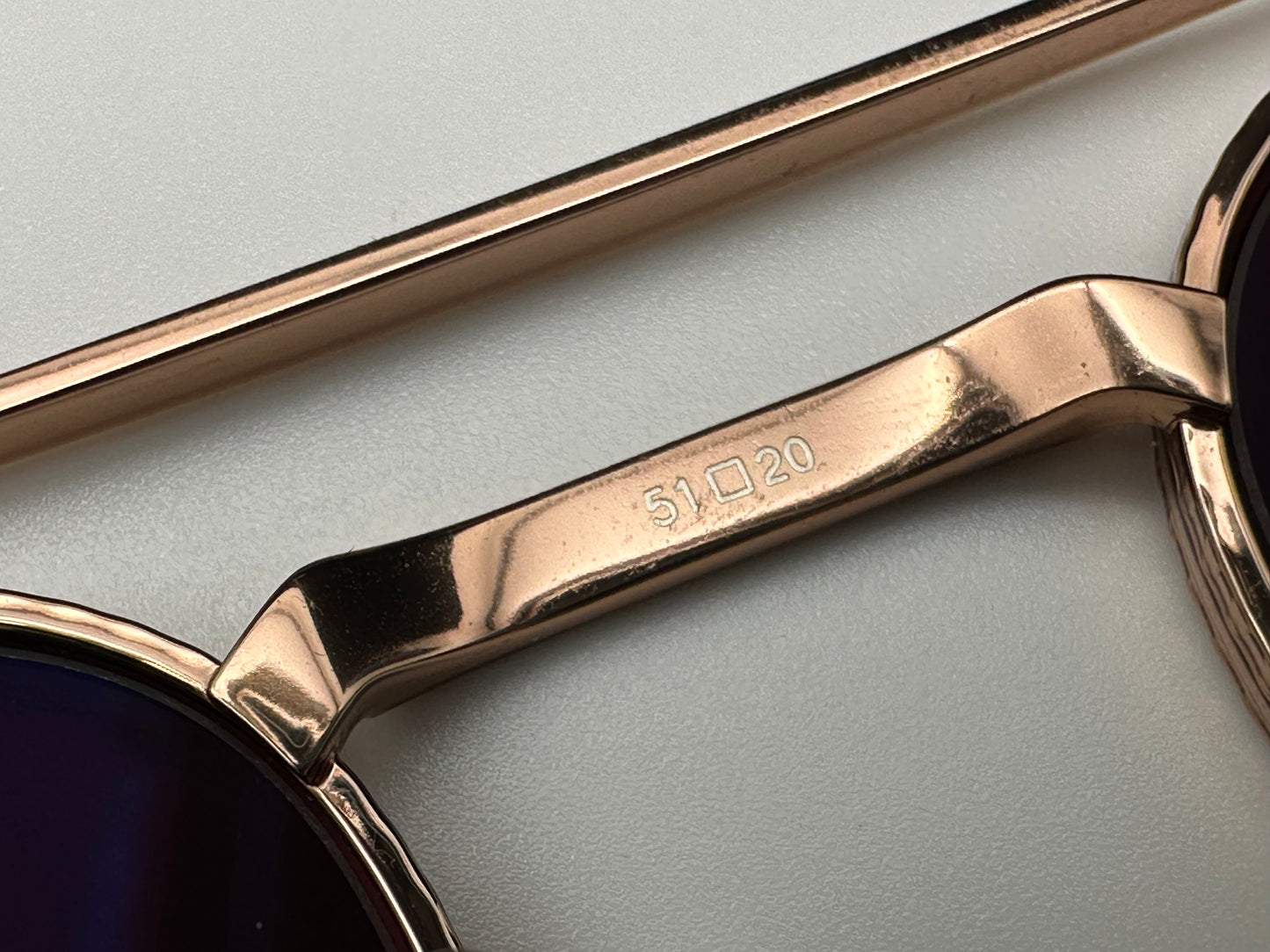 Ray Ban Frank II Titanium RB 8258 51mm Polarized Dark Violet Rose Gold Made in Japan NEW