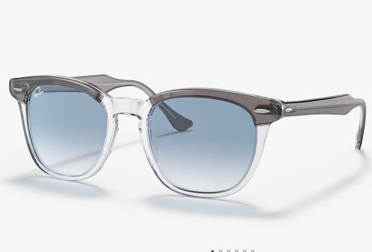 Ray Ban Hawkeye 52mm RB2298 Transparent Gray/ Clear Gradient Blue 13553F Italy NEW