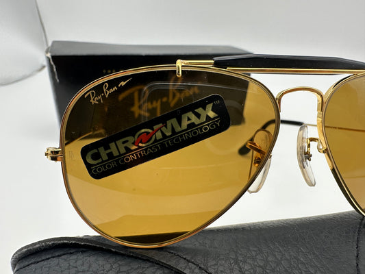 RAY-BAN Chromax USA Bausch Lomb Outdoorsman Arista Black BB 58mm W1663