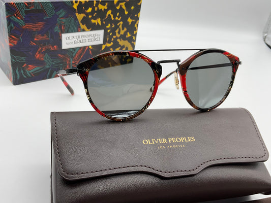 Oliver Peoples ALAIN MIKLI REMICK 50mm Sunglasses OV5349S Black Palmier Red Tropical NEW