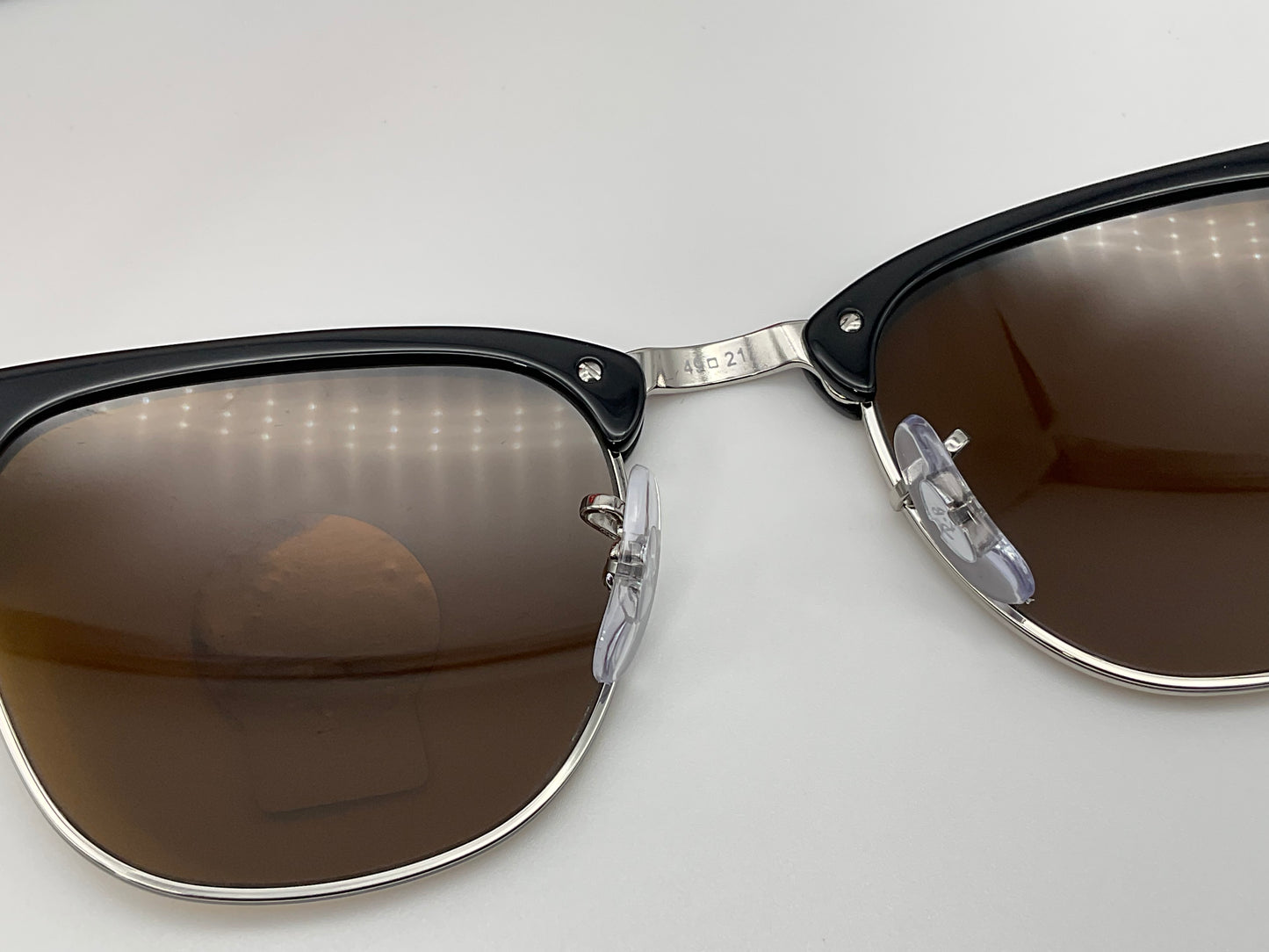 Ray Ban Clubmaster Black Frame RB 3016 W3387 B-15 Brown Lenses 49mm