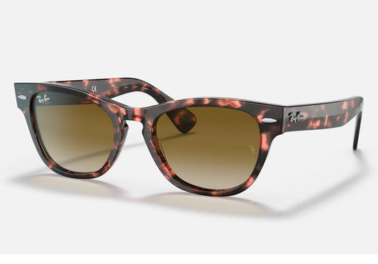 Ray Ban Laramie 54mm RB 2201 Pink Havana Pink Havana/ Clear Gradient Brown Italy NEW