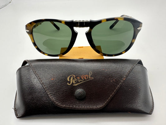 Persol PO 714 793/31 Dark Havana Vintage 52mm Folding Green