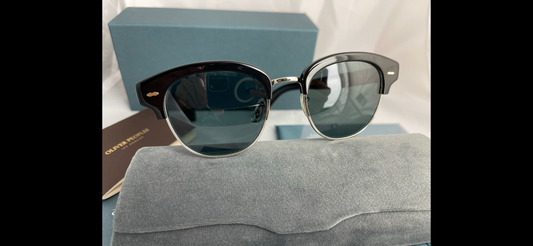 Oliver Peoples Cary Grant 2 52mm OV5436S Sunglasses Black / Blue Polarized Lens 100% Authentic New With Tags