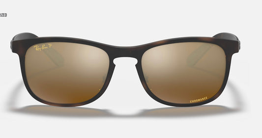 Ray-Ban RB 4263 894 / A3 CHROMANCE Matte Havana Brown Mirror Gold