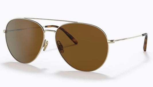 Oliver Peoples Airdale Brown Polarized OV1286S 503557 58mm Soft Gold Sunglasses