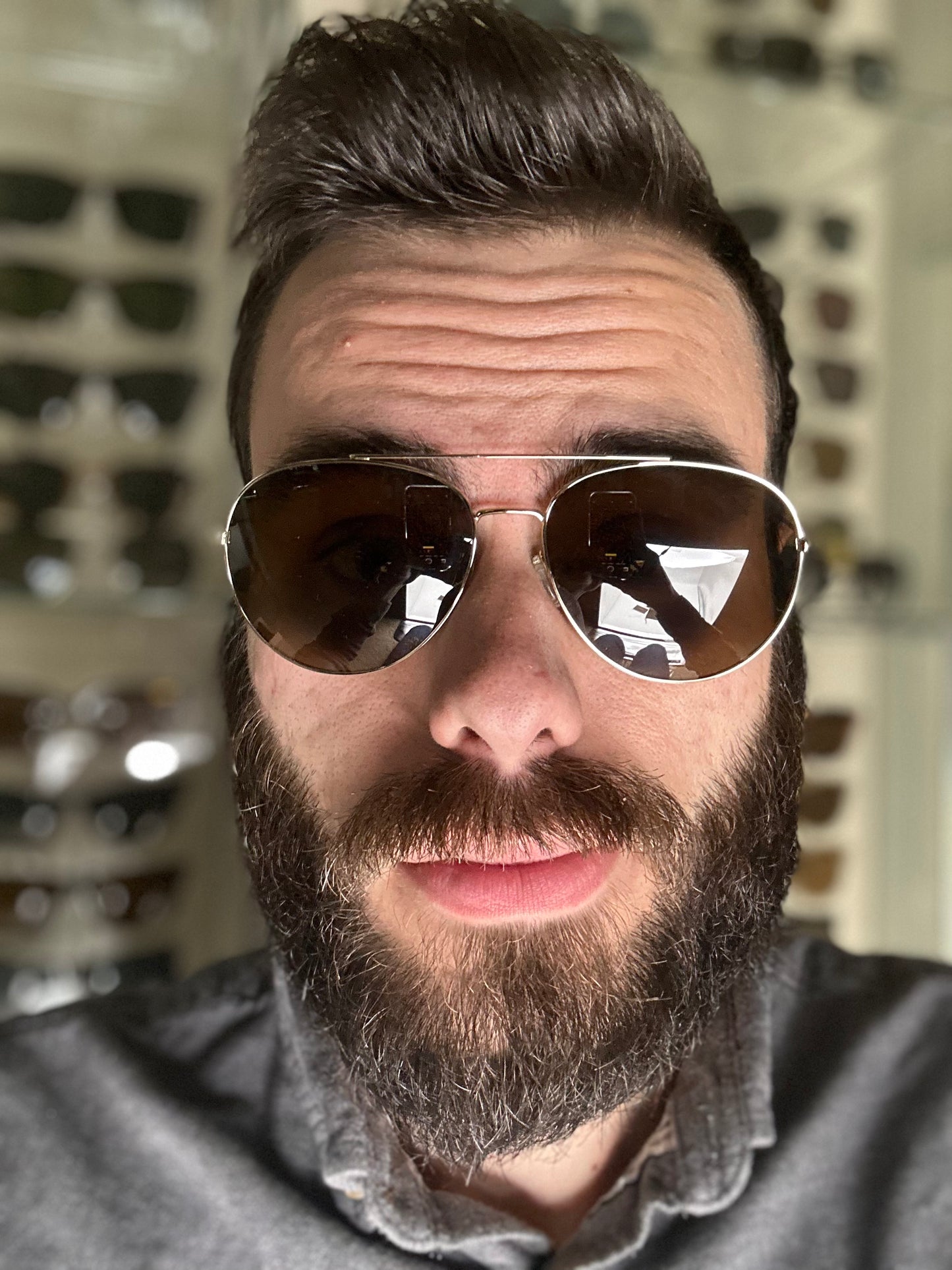 Oliver Peoples Airdale Brown Polarized OV1286S 503557 58mm Soft Gold Sunglasses