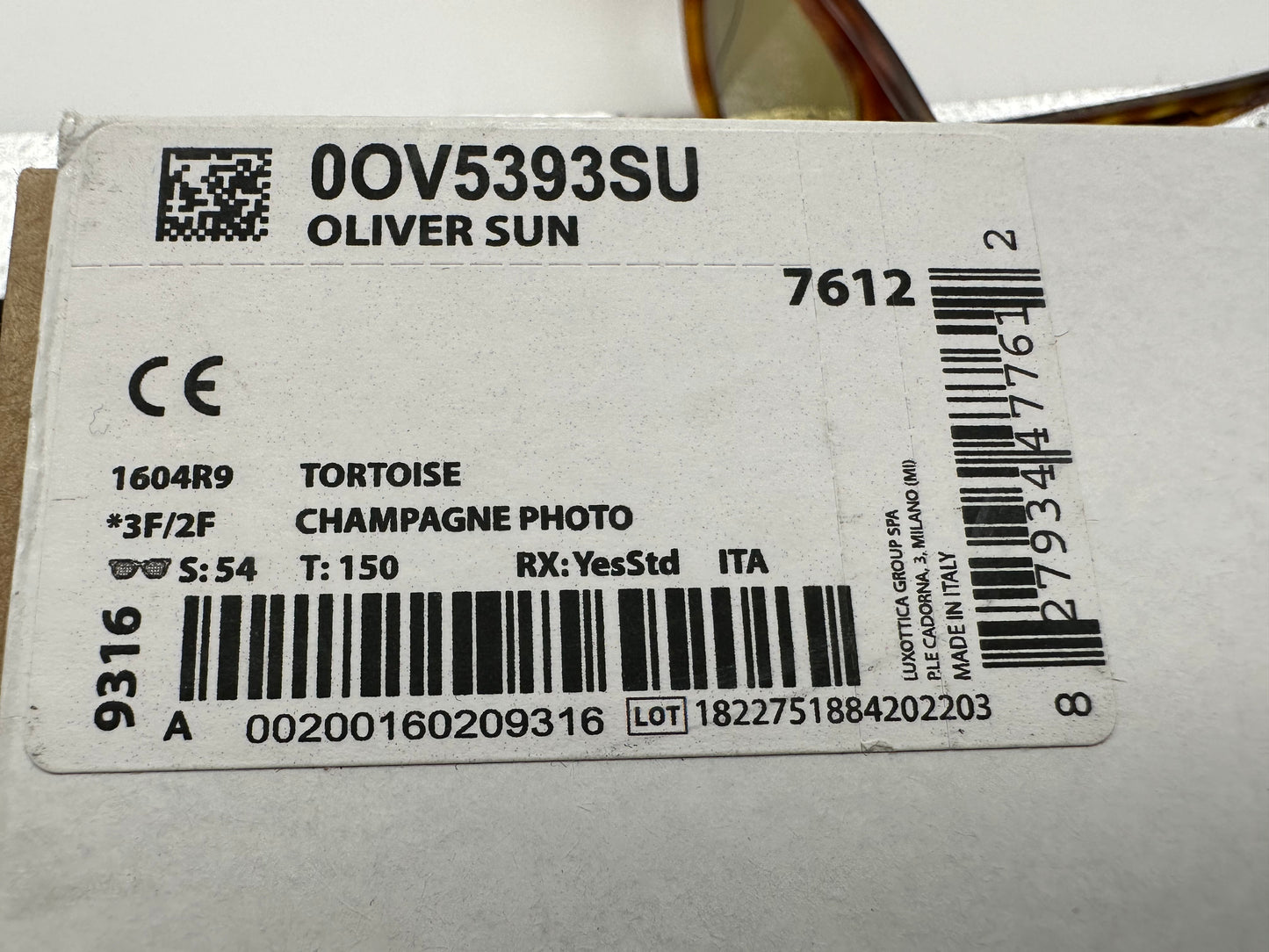 Oliver Peoples Brunello Cucinelli 54mm Oliver Sun Exclusive Vintage Garnet Tortoise Champagne Photochromic NEW