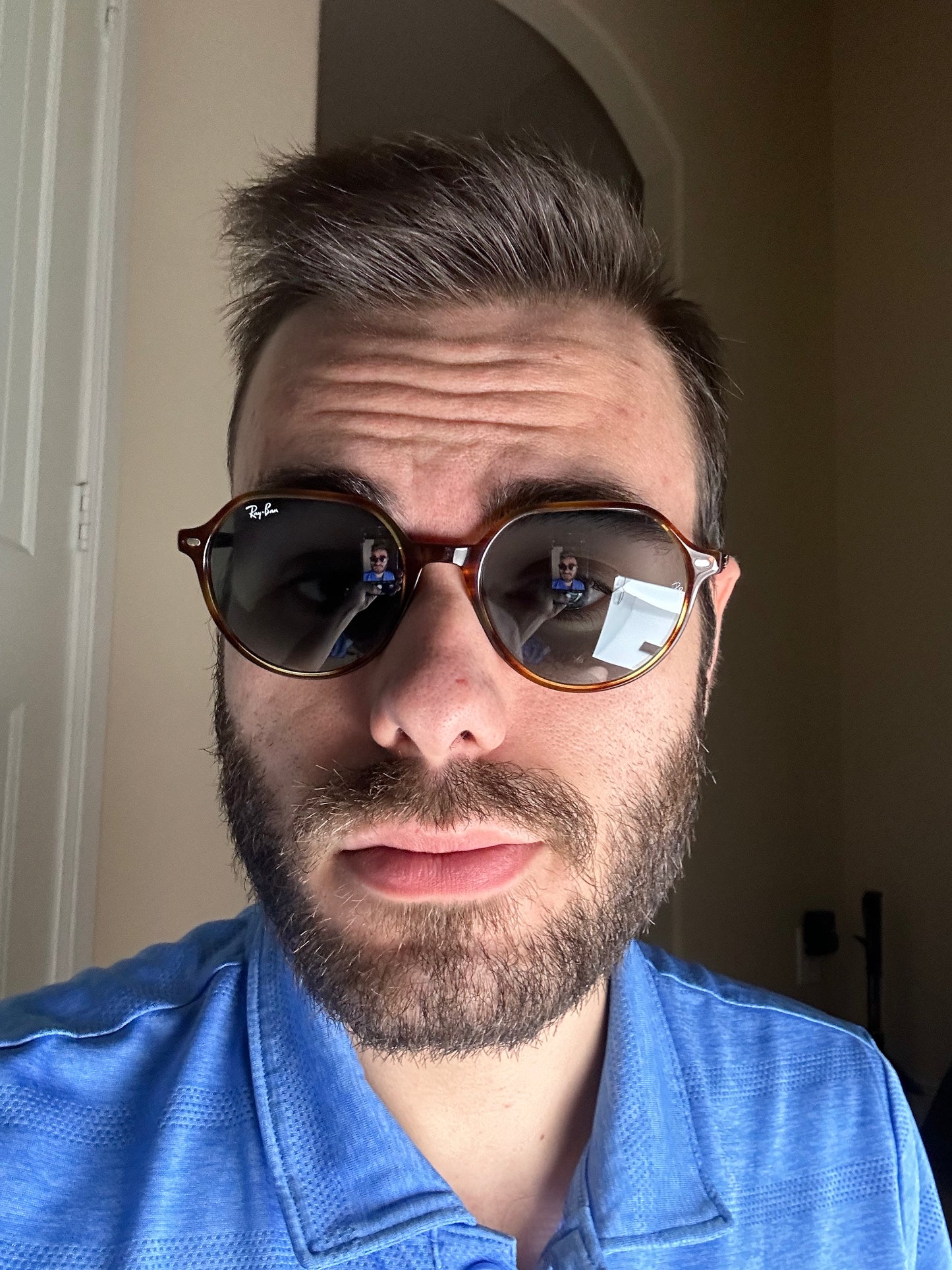 Ray-Ban RB2195 53mm 954/62 Stripped Havana Blue Lenses