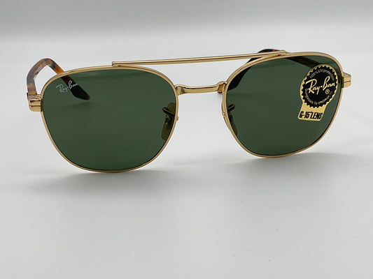 RAY BAN RB 3688 001/31 52mm Arista Gold / Green Gradient Sunglasses