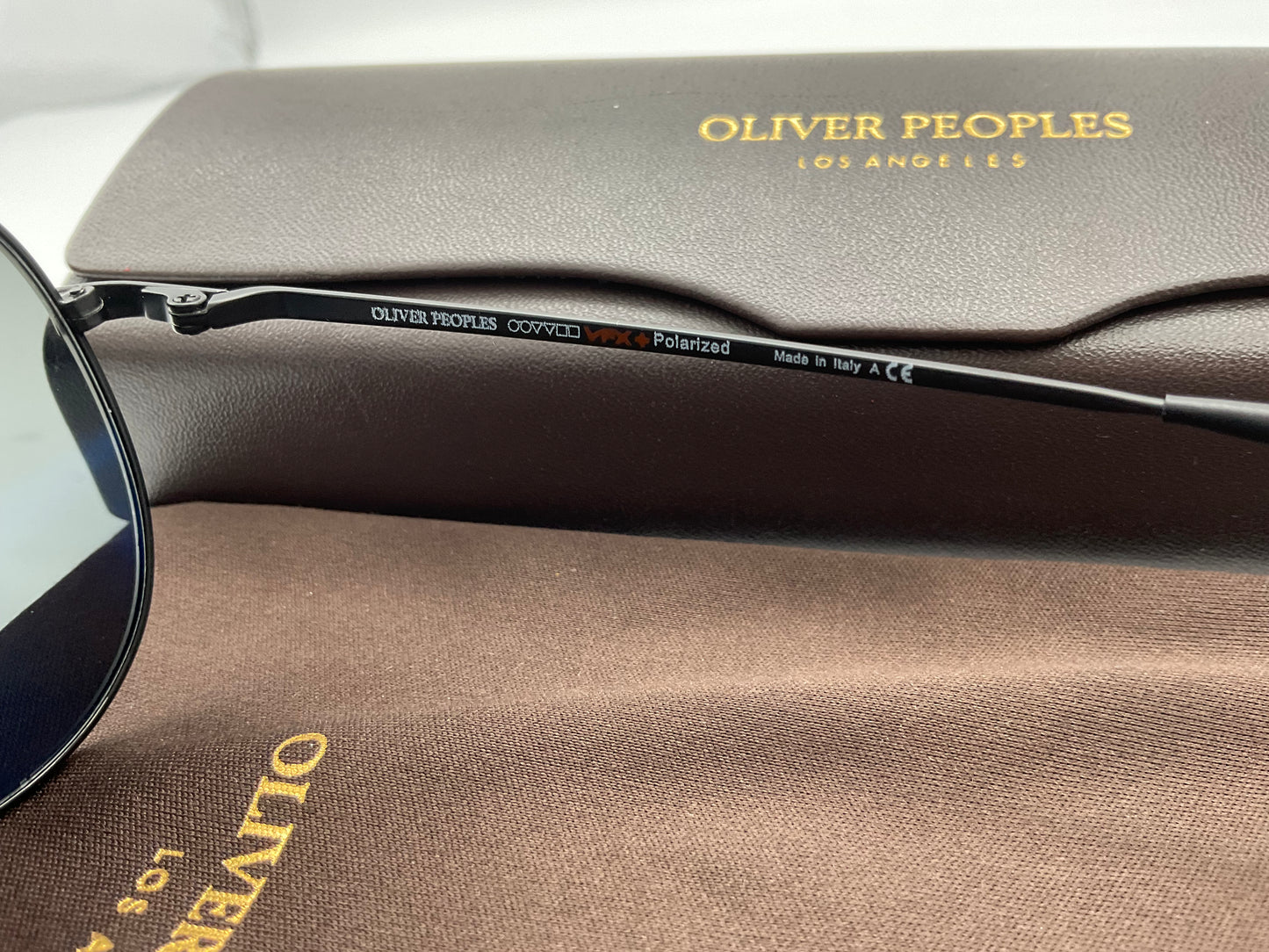 OLIVER PEOPLES KANNON Aviator 59mm OV1191S 5062/K8 VFX+ POLARIZED BLACK AUTHENTIC ITALY Missing Box