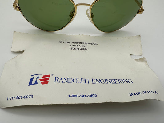Randolph Engineering Sportsman 62mm Gold Cable Green 23K Gold SP11588 Vintage