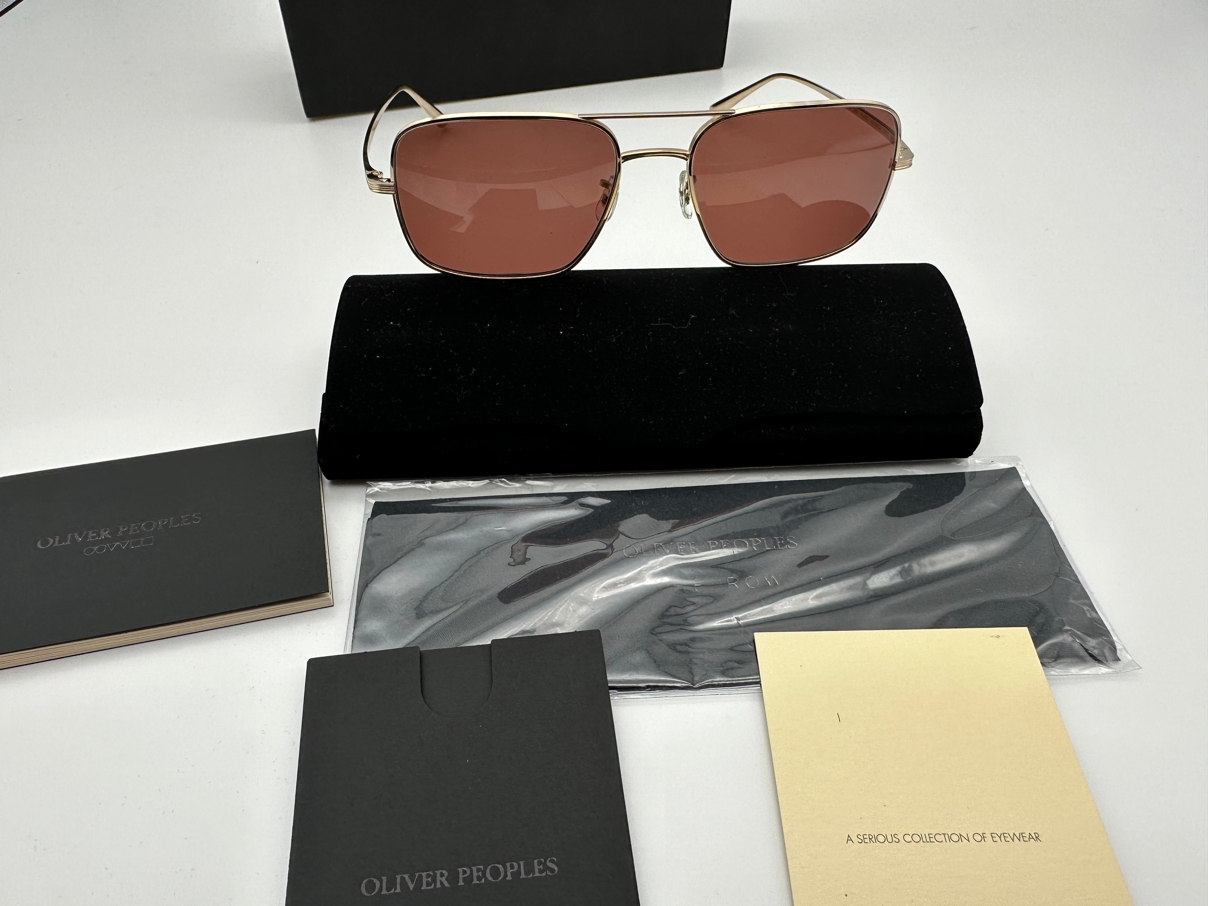 Oliver Peoples Victory The Row LA 54mmGold Titanium Aviator Oliver Peoples Victory The Row LA 54mmGold Titanium Aviator