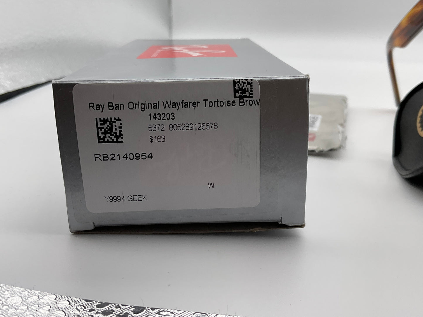 Ray Ban Original Wayfarer RB2140 954 50mm Stripped Havana B15 Lens