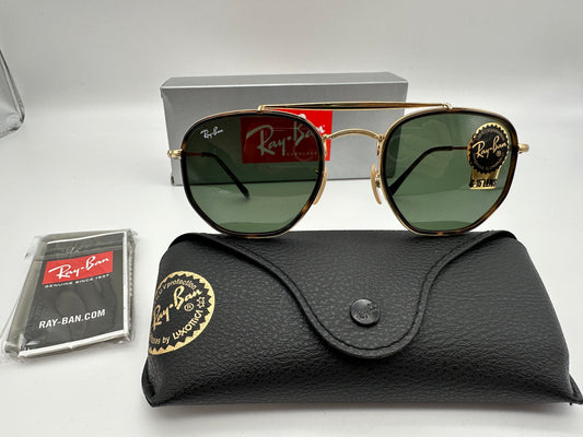 Ray-Ban Marshal II RB3648 52MM Geometric Sunglasses Gold/Tortoise