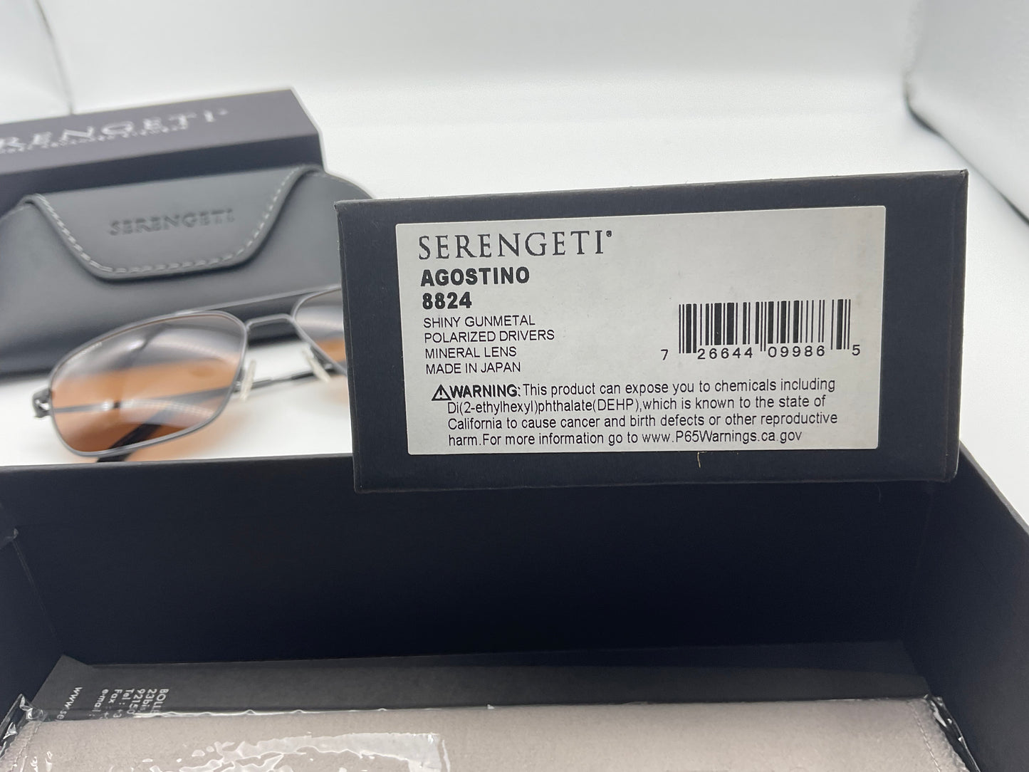 Serengeti Agostino Polarized Drivers Photochromic Glass Lens Navigator Sunglasses Japan