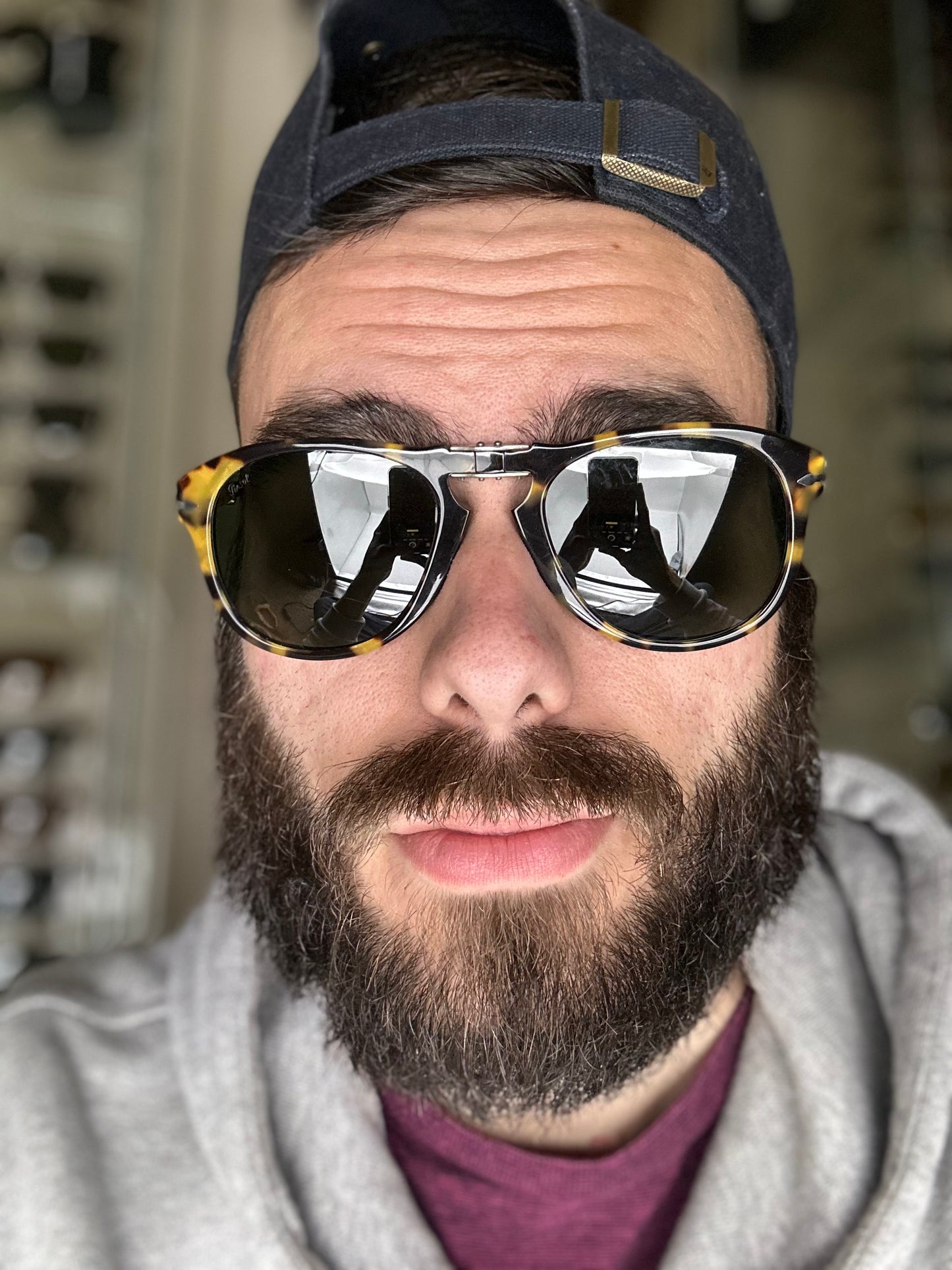 Persol PO 714 793/31 Dark Havana Vintage 52mm Folding Green