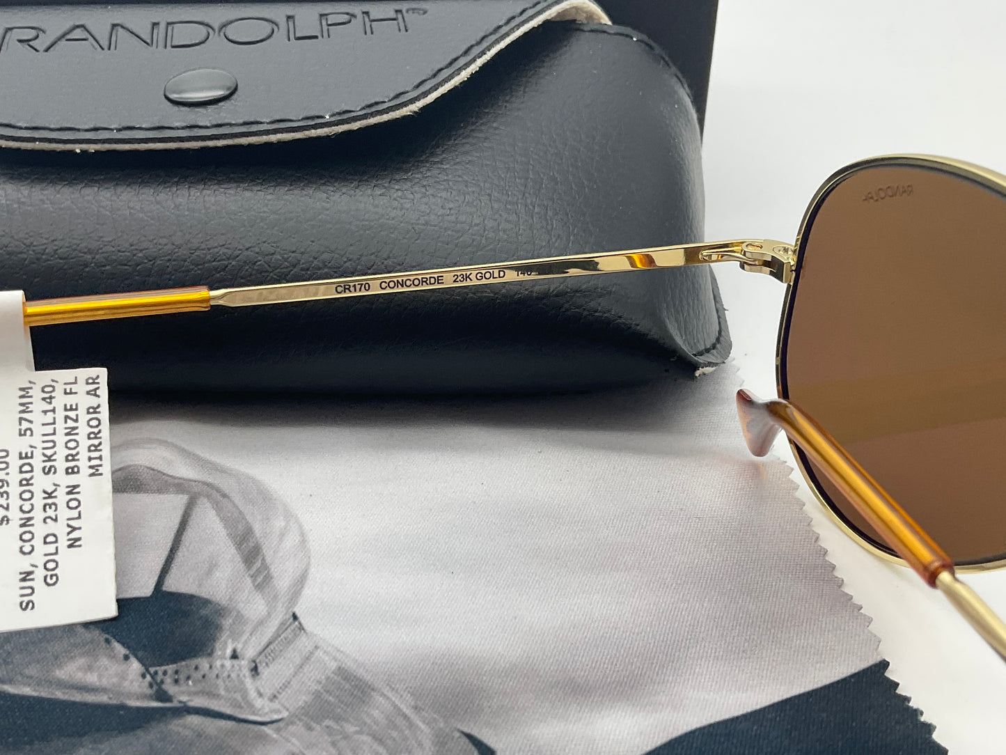 Randolph Engineering CONCORDE 57mm GOLD 23K SKULL NYLON BRONZE/Gold MIRROR AR