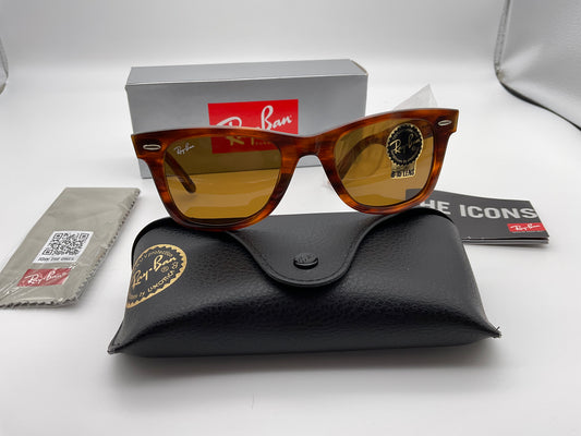 Ray Ban Original Wayfarer RB2140 954 50mm Stripped Havana B15 Lens