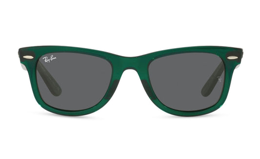 Ray-Ban Wayfarer 50mm RB2140 6615B1 Transparent Green/Dark Grey Sunglasses