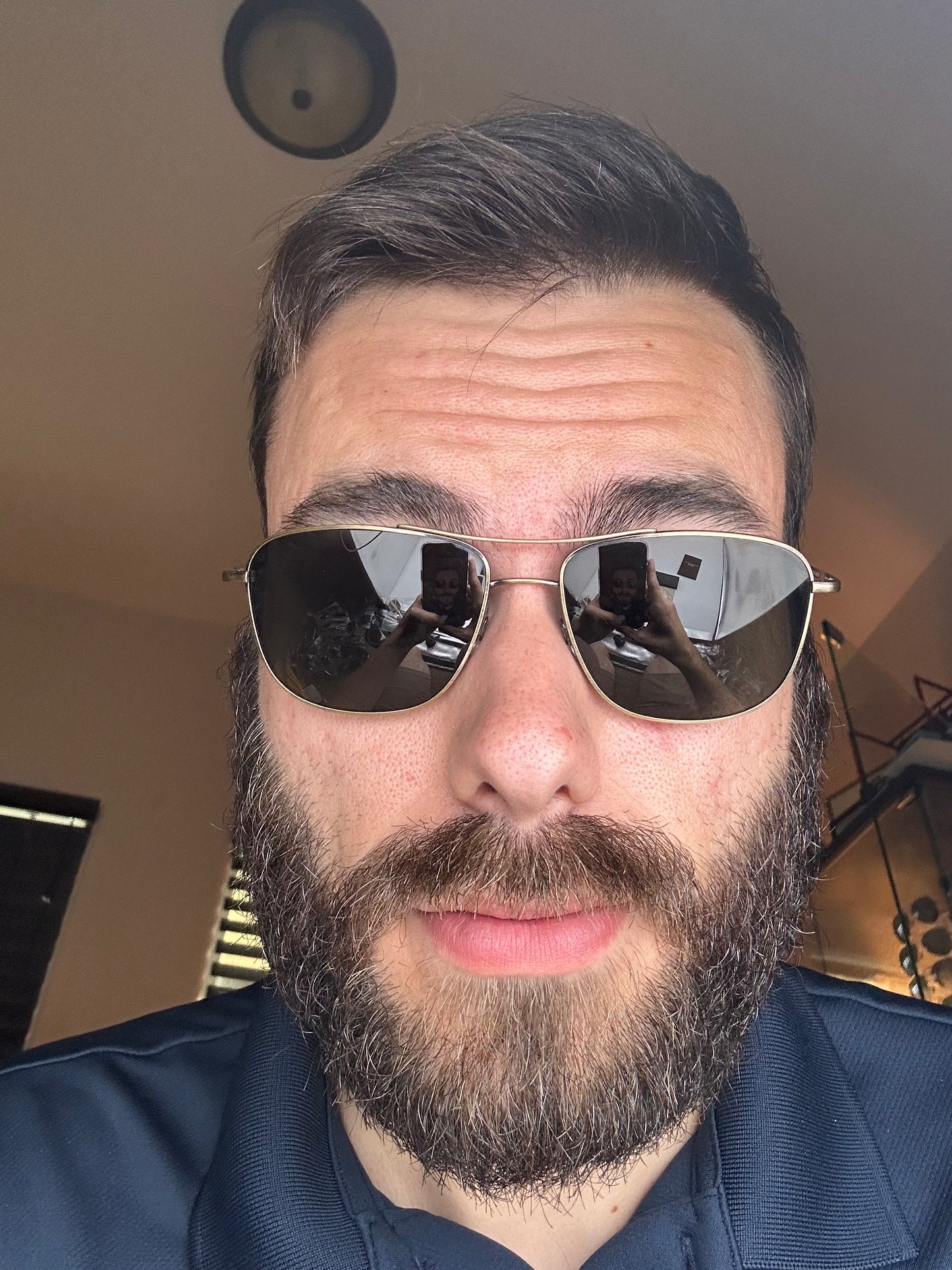 Oliver Peoples Shaefer VFX POLARIZED 55mm OV 1146 ST 5039/P1 Titanium Antique Gold Green PREOWNED