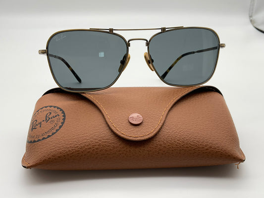 USED Ray-Ban Caravan Titanium Japan RB 8136 9138/T0 58mm Special Edition Sunglasses