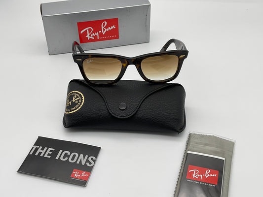 Ray Ban Original Wayfarer 50mm RB2140 902/51 Tortoise w/Light Brown Gradient Lenses