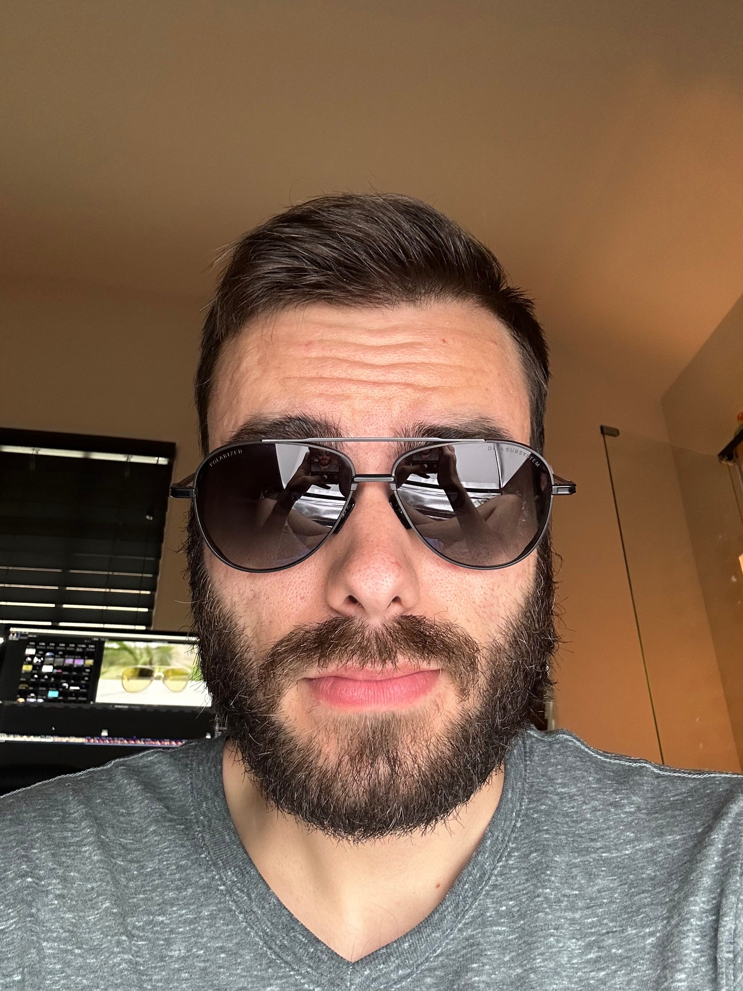 DITA SUBSYSTEM Aviator 58mm Black Iron DTS141-A-04 Used