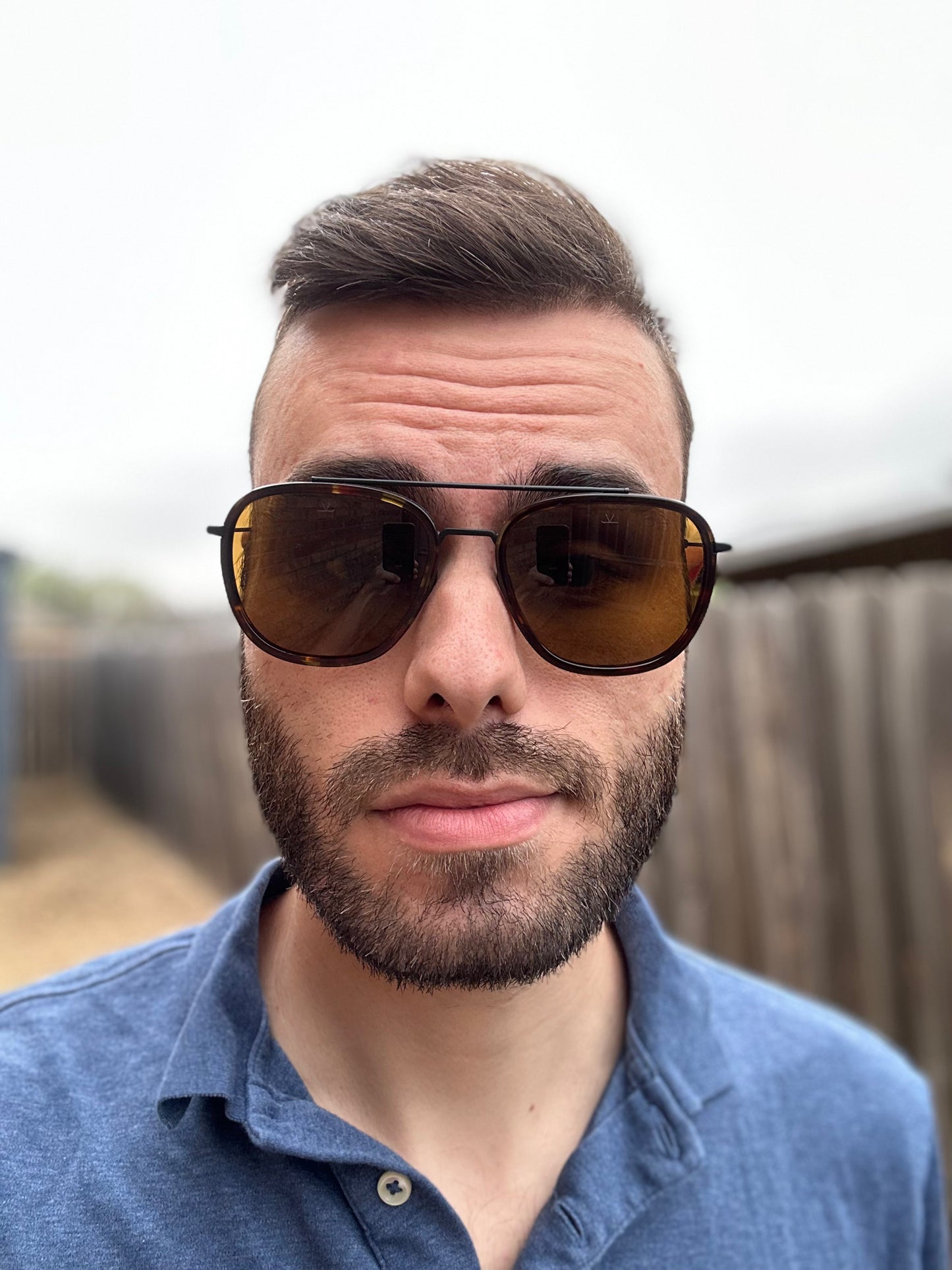 Vuarnet VL 1907 Aviator Tortoise 58mm Sunglass USED