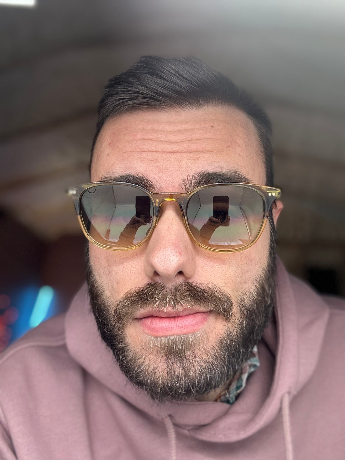 Oliver Peoples Brunello Cucinelli Gerardo 51mm Canarywood Gradient/Antique Gold Brown Photochromic Open Box