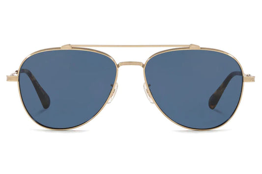 Oliver Peoples RIKSON Soft Gold/Blue 56mm OV 1266ST 503580 Authentic Frame