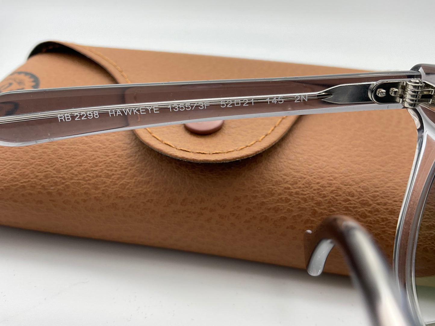 Ray Ban Hawkeye 52mm RB2298 Transparent Gray/ Clear Gradient Blue 13553F Italy NEW