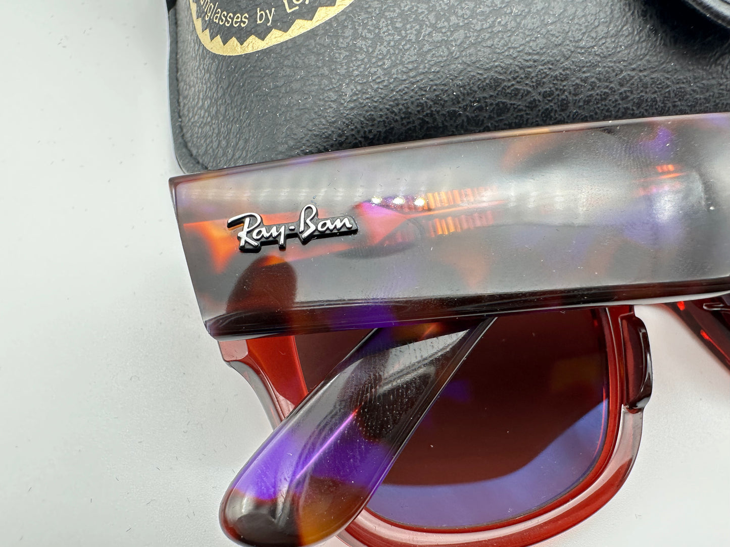 Ray Ban Mega Wayfarer Red Polished Transparent Pink