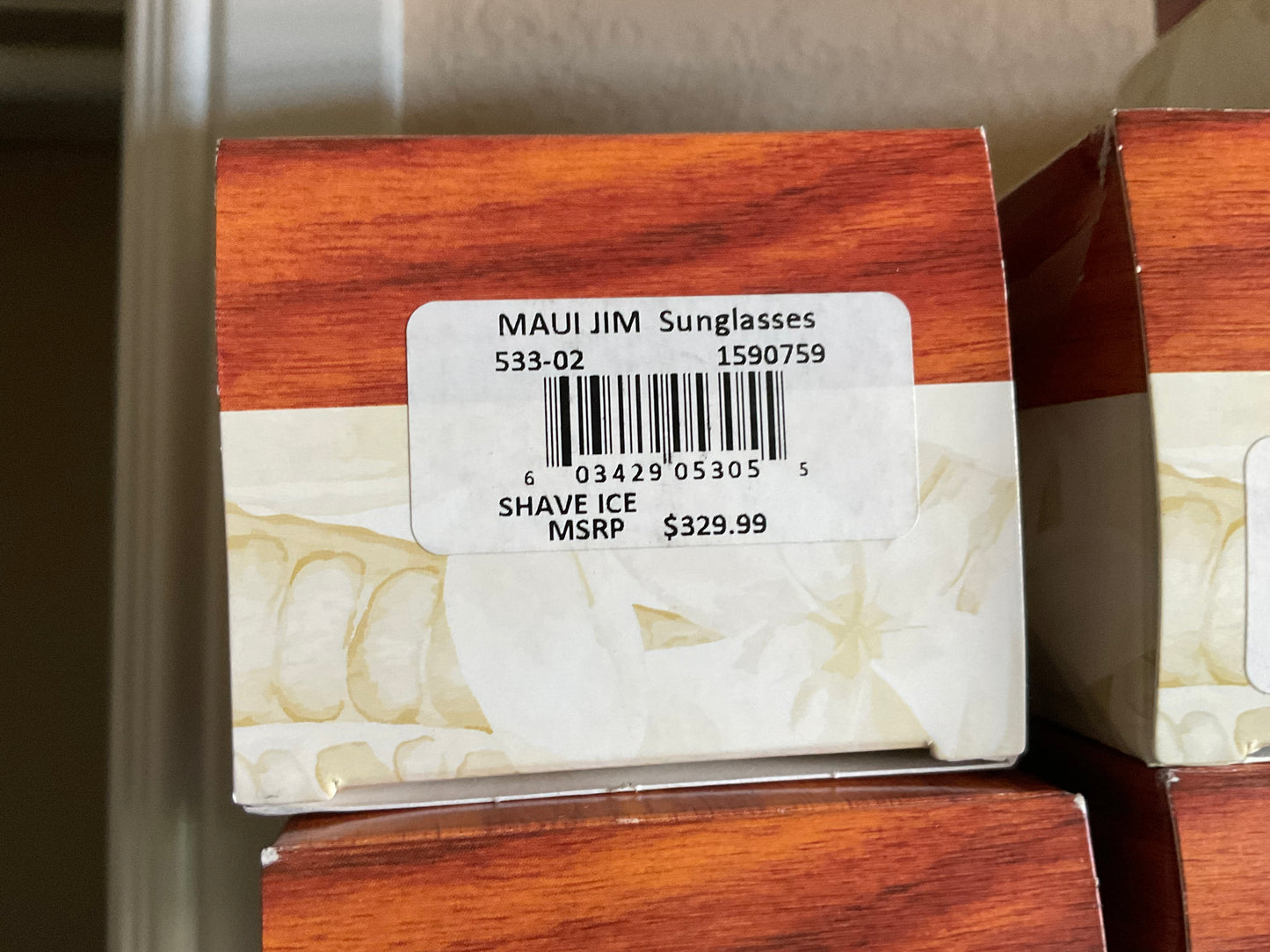 Maui Jim SHAVE ICE 533-02 Gloss Black 52mm Sunglasses Polarized Gray Glass Lenses