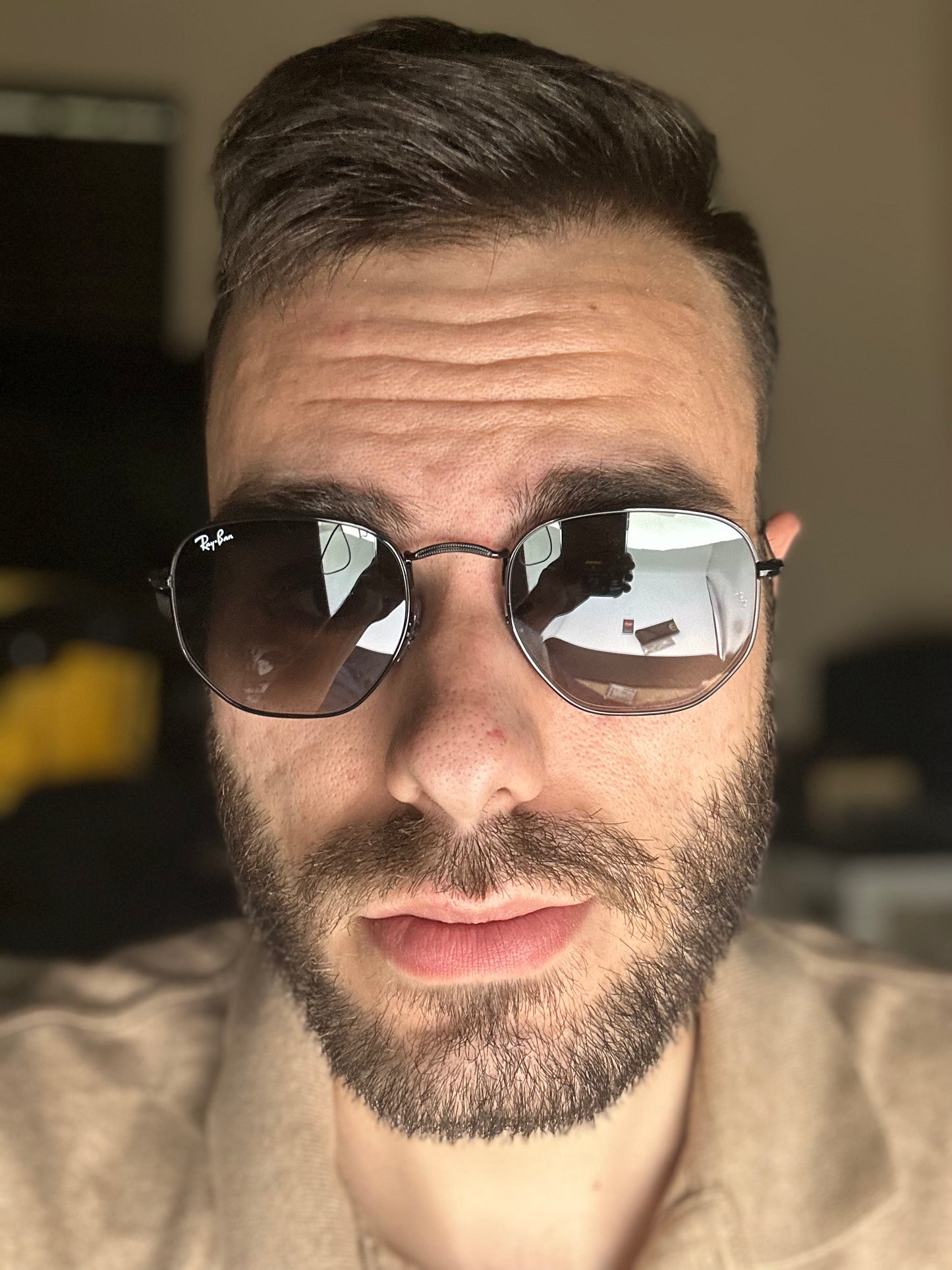 Ray-Ban HEXAGONAL 51mm RB3548 002/71 Black Gray Gradient NEW