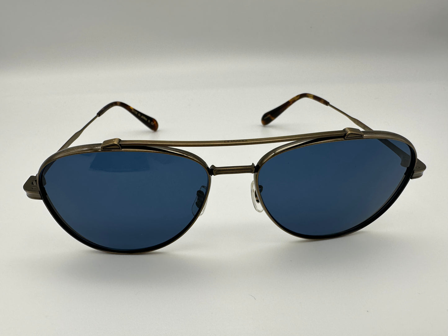 Oliver Peoples RIKSON Antique Gold/ Blue 56mm OV 1266ST CUSTOM Authentic