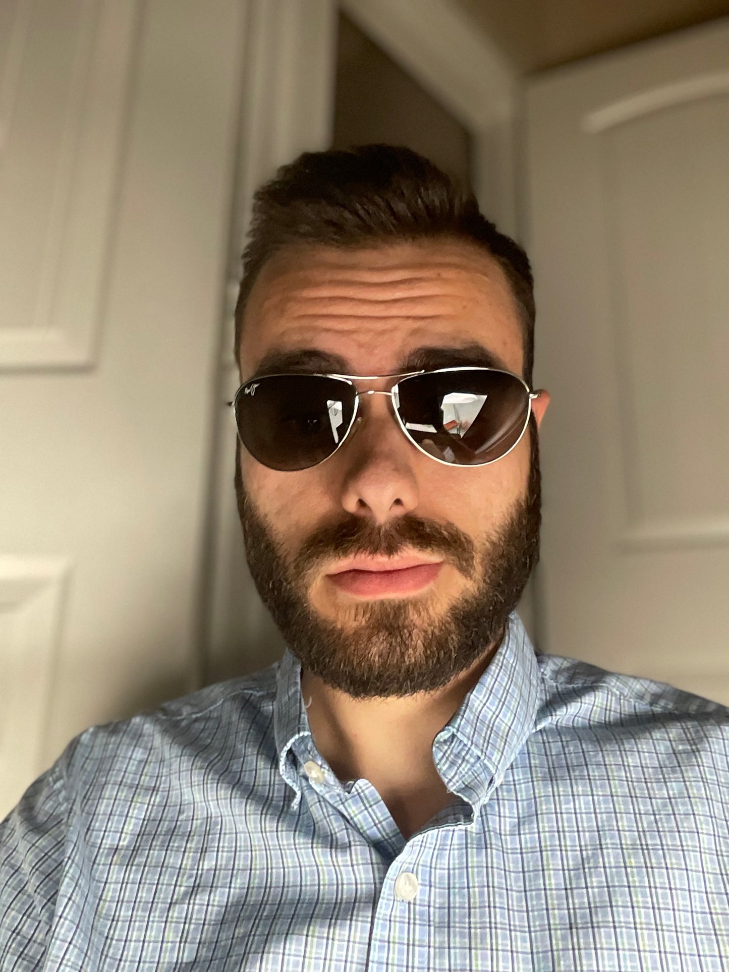 MAUI JIM SEA HOUSE 60mm 772 SUNGLASSES- SILVER WITH POLARIZED NEUTRAL GREY LENS